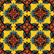 Seamless abstract floral vector design