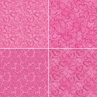 Set of valentine hearts seamless patterns N2