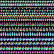 set of borders precious stones