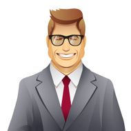 elegance smiling man with glasses