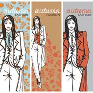 Fashion girl in sketch style Vector illustration Graphics N5