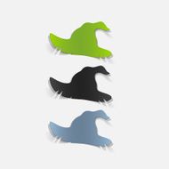 realistic design element witch hat N4