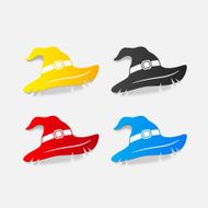 realistic design element witch hat N6