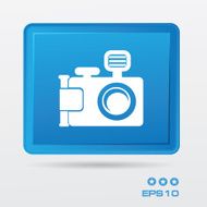 Camera button vector