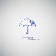 Umbrella drawing vector