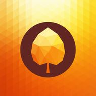 Triangle Autumn Leaf Abstract Vector Background