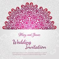 lacy vector wedding card template abstract circle floral ornament good N2