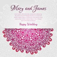 lacy vector wedding card template abstract circle floral ornament good N3