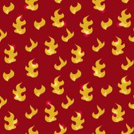 Cartoon seamless pattern background with fire