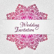 lacy vector wedding card template abstract circle floral ornament good N5