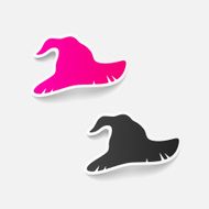 realistic design element witch hat N10