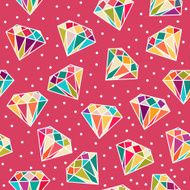 Seamless Pattern with Diamonds