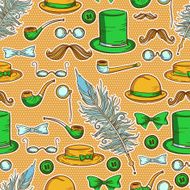 Retro gentleman elements pattern N2