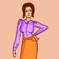 Stylish office lady N2