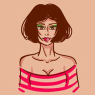 Sexy fashion brunette girl N4