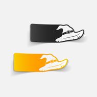 realistic design element witch hat N16