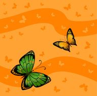 Background seamless of colorful butterflies flying N2