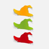 realistic design element witch hat N19