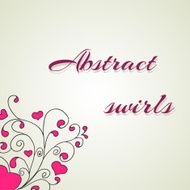 Hearts and swirls on a light background N16