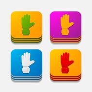 square button gloves N3