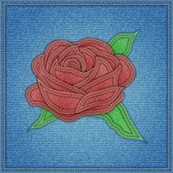 denim rose vector background eps10