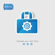 Gear bag symbol vector