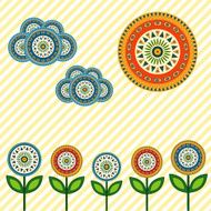 Application assembled from bright abstract circles