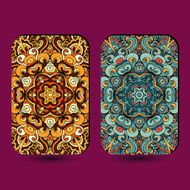 Vector Decorative ornamental ethnic cards