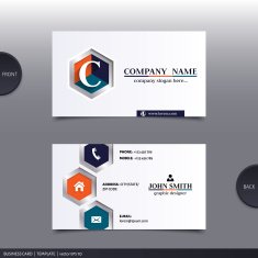 Abstract creative business card Vector N11