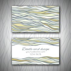 Abstract doodle business card template N10