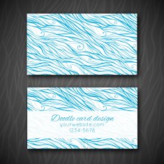 Abstract doodle business card template N11