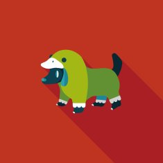 Pet Clothes flat icon with long shadow eps10 N48