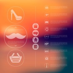 fashion infographic with unfocused background N21