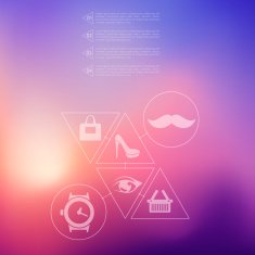 fashion infographic with unfocused background N22