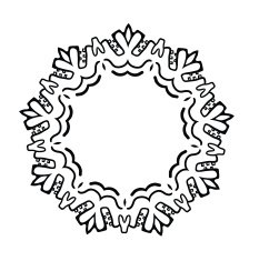 vector ethnic round ornament