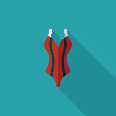 swimming suit flat icon with long shadow eps10 N8