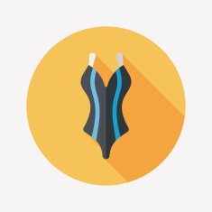 swimming suit flat icon with long shadow eps10 N11