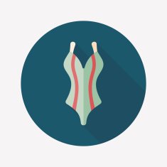 swimming suit flat icon with long shadow eps10 N12