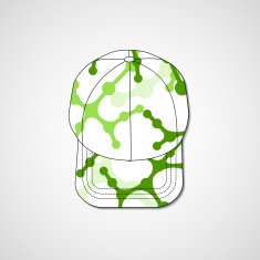 Abstract illustration on peaked cap N12