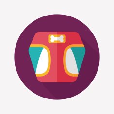 Pet Clothes flat icon with long shadow eps10 N50