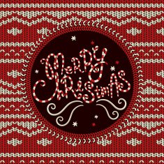 Merry Christmas knitted background
