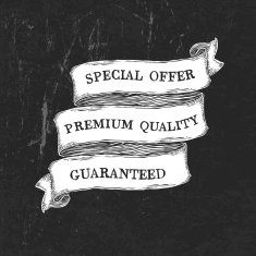 Vintage grunge black and white ribbon template Vector