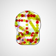Abstract illustration on peaked cap N13
