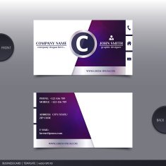 Abstract creative business card Vector N16