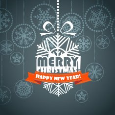 Vintage style Christmas greeting card
