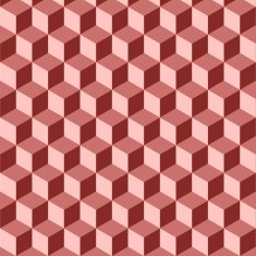 Abstract isometric red cube pattern background