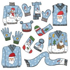 Fashion Christmas Different knitted clothing set