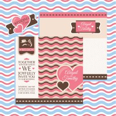 Retro wedding card