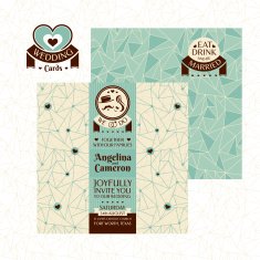 Modern wedding card N2