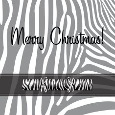 Animal Print Christmas Card